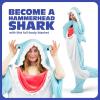 imageCozy Concepts Co Hammerhead Shark Blanket by Relatable Wearable Blanket With Sleeves for Hands Free Convenience Fun and Unique Idea for Room Decor or Gifts Comfortable Oversized 65quot Throw BlanketShark