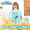 imageCozy Concepts Co Hammerhead Shark Blanket by Relatable Wearable Blanket With Sleeves for Hands Free Convenience Fun and Unique Idea for Room Decor or Gifts Comfortable Oversized 65quot Throw BlanketIce Cream