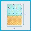 imageCozy Concepts Co Hammerhead Shark Blanket by Relatable Wearable Blanket With Sleeves for Hands Free Convenience Fun and Unique Idea for Room Decor or Gifts Comfortable Oversized 65quot Throw BlanketIce Cream