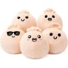 imageEmotional Support Dumplings by Relatable Cuddly Stuffed Animals and Toys Squishy Toys and Plushies Great Gift Ideas for Loved Ones of All Ages Includes 5 Plushies with Carrying BasketDumplings
