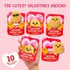 imageEmotional Support VDay Nugget Cards by Relatable Valentines Plush Perfect Valentines Gifts for Kids Classroom or Gift for Work Friends Includes 10 Plushies with 10 Cards and a Carrying Case