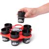 imageShot Roulette The Roulette Wheel Drinking Game by Buzzed Drinking Games for Adults Group Drinking Games Great for Funny Gifts Includes 1 Shot Roulette Wheel 6 Glasses 12 Tokens Instructions