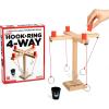 imageBuzzed 4Way Hook ampamp Ring Drinking Game  Ultimate Party Game for Adults Perfect for Bachelor Parties Includes Hook Game Board 4 Pawns Center Cup ampamp Instructions