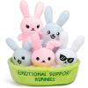 imageEmotional Support Dumplings by Relatable Cuddly Stuffed Animals and Toys Squishy Toys and Plushies Great Gift Ideas for Loved Ones of All Ages Includes 5 Plushies with Carrying BasketBunnies