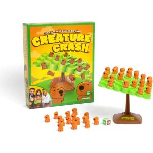 imageCreature Crash by Relatable  KidFriendly Capybara Balancing Game for Ages 8 and Up Perfect for Parties and Family Fun Includes 49 Capybaras Balance Board Pillar Base ampamp Die