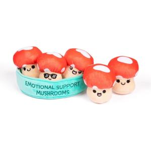 imageEmotional Support Dumplings by Relatable Cuddly Stuffed Animals and Toys Squishy Toys and Plushies Great Gift Ideas for Loved Ones of All Ages Includes 5 Plushies with Carrying BasketMushrooms