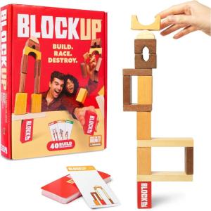 imageWHAT DO YOU MEME Block Up by Relatable Exciting Tower Game for Kids ampamp Adults Family Game Night Great Building Toys Kids Games Includes 28 Blocks 40 Blueprint Cards and Instructions
