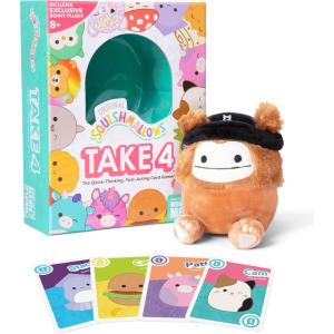 imageWHAT DO YOU MEME Squishmallows Take4 by Relatable Fun Card Games for Family Game Night Great for Kids Games Fun Gifts Includes 1 Exclusive Collectible Squishmallows 84 Cards and Instructions