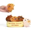 imageEmotional Support Capybaras by Relatable Cuddly Stuffed Animals and Plushies Set Includes 5 Capybara Plush Toys with Carrying Basket Cute Stuff and Great Gift for Loved Ones of All Ages