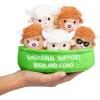 imageWHAT DO YOU MEME Emotional Support Highland Cows by Relatable Cuddly Stuffed Animals Plushies and Cute Stuff Great Gift Ideas for Loved Ones of All Ages Includes 5 Toys with Carrying Basket