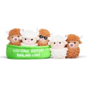 imageEmotional Support Advent Calendar by Relatable Includes Mini Plush Toys and Ornaments Fun Holiday Gift and Stocking Stuffer for Loved Ones of All Ages Includes 24 Ornaments in Countdown CalendarHighland Cows