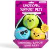 imageWHAT DO YOU MEME Emotional Support Pet Tennis Ball by Relatable Cuddly Dog Toys and Puppy Essentials Great Gift Ideas for Your Furry Friend Includes 1 Toy
