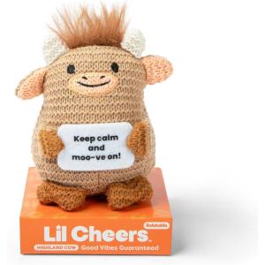 imageLil Cheers Highland Cows by Relatable The Uplifting Crochet Plush Friends Spreading Good Vibes Perfect Plushies and Stuffed Animals to Gift for Kids and Adults Includes 1 Highland Cow Plush