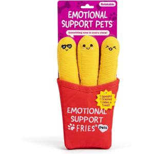 imageWHAT DO YOU MEME Emotional Support Pet Fries by Relatable Cuddly Dog Toys and Puppy Essentials Great Gift Ideas for Your Furry Friend Includes 1 Toy
