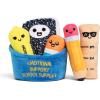 imageEmotional Support School Supplies Plush by Relatable  Cute Stuffed Animals and Squishy Toys Fun Gift Ideas for All Ages and Your Favorite Teacher  Includes 5 Plushies with Carrying Basket