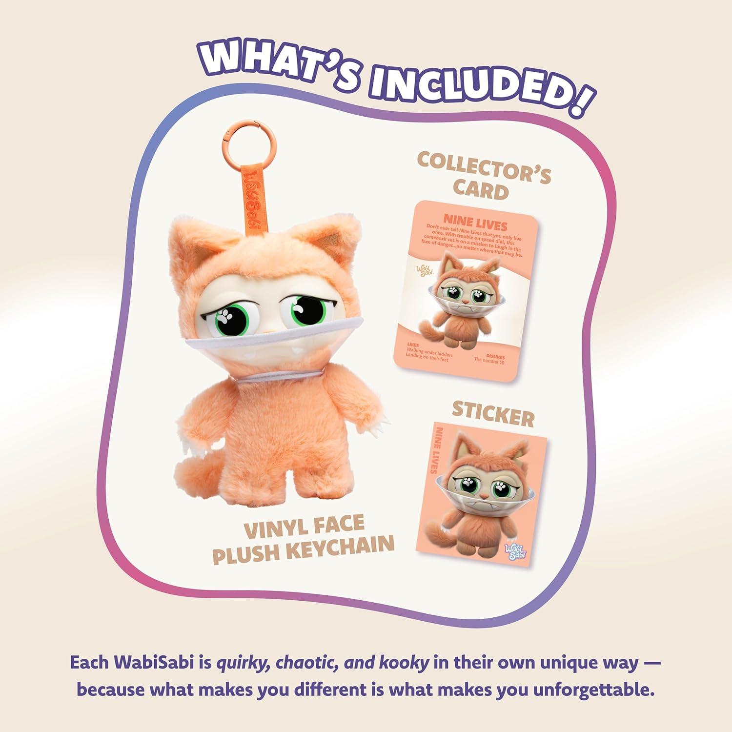 imageWabiSabi Kitty Club Blind Box by Relatable  Soft Collectible Blind Box Figures Plush on a Keychain for Kids Teens and Collectors  Includes 1 Single Mystery Plush