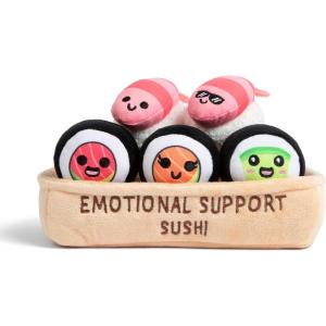 imageEmotional Support Sushi by Relatable  Cuddly Stuffed Animals and Toys Squishy Toys and Plushies Great Gift Ideas for Loved Ones of All Ages  Includes 5 Plushies with Carrying Basket