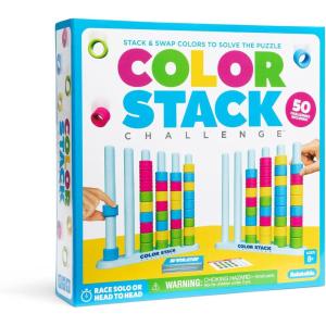 imageColor Stack Challenge by Relatable  A FastPaced Color Matching Puzzle Game for Fun Parties and Family Game Night Includes 2 Stack Racks 50 Challenge Cards 80 Rings ampamp Instructions