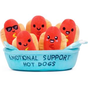 image:imageEmotional Support Dino Nuggies by Relatable Cuddly Stuffed Animals and Dinosaur Toys Great Gift Ideas for Loved Ones of All Ages Includes 5 Dinosaur Plushies with Carrying BasketHot Dogs